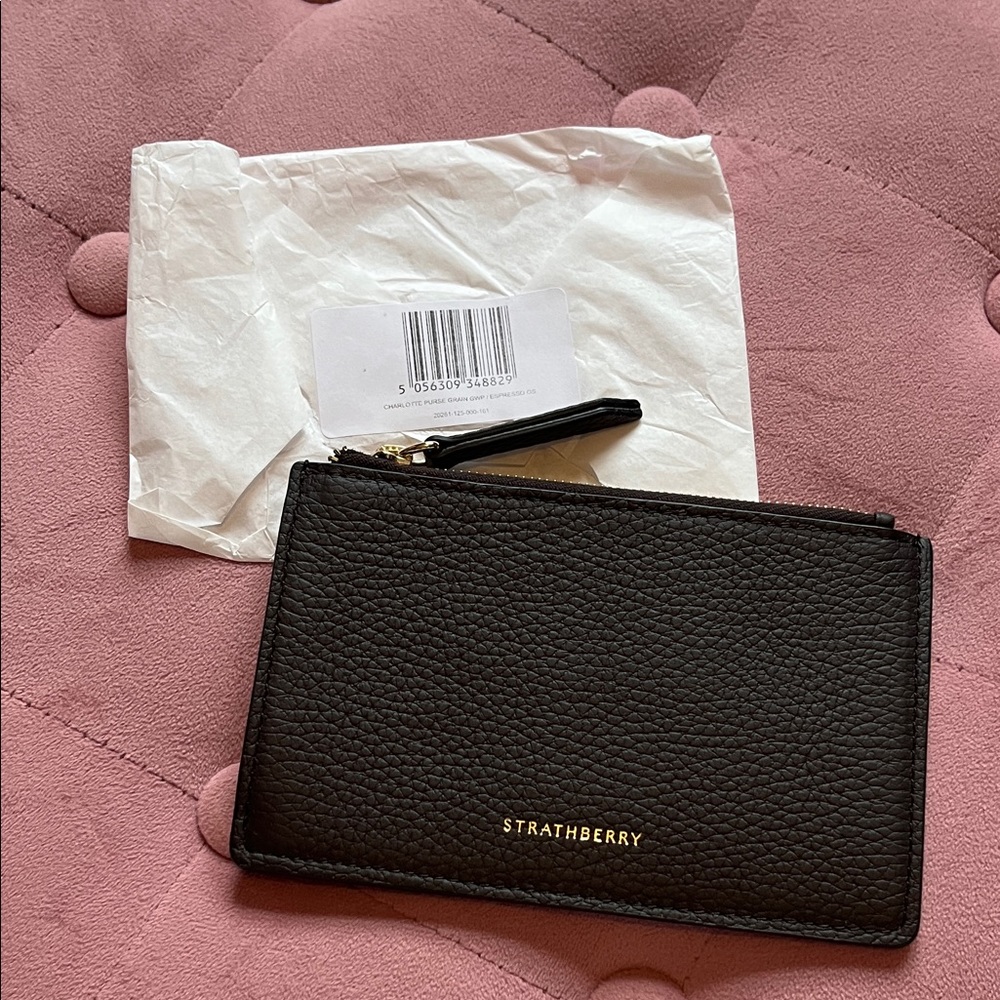 Strathberry Charlotte purse (coin pouch) in Espresso